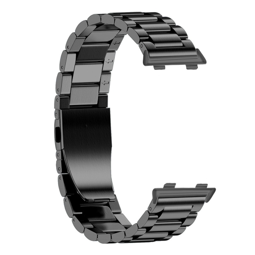 

For OPPO Watch 41mm Three-beads Steel Replacement Strap Watchband(Black)