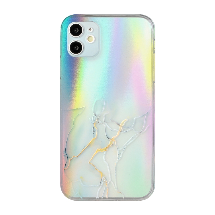 

Laser Marble Pattern Clear TPU Shockproof Protective Case For iPhone 11(Gray)