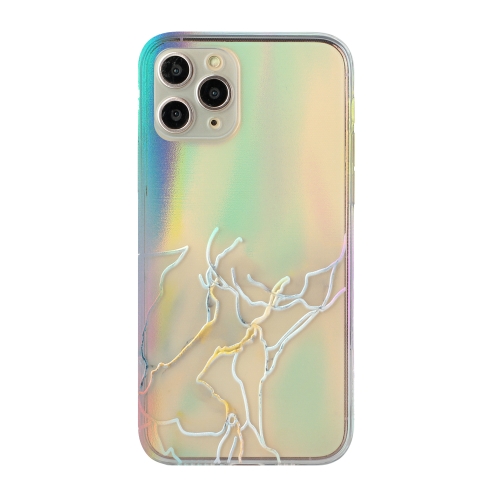 

Laser Marble Pattern Clear TPU Shockproof Protective Case For iPhone 11 Pro Max(Gray)