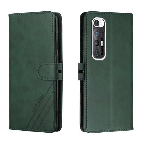 

For Xiaomi Mi 10S Stitching Style 2-Color Cow Texture Horizontal Flip PU Leather Case with Holder & Card Slot & Lanyard(Green)