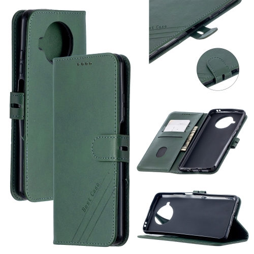 

For Xiaomi Mi 10T Lite 5G Stitching Style 2-Color Cow Texture Horizontal Flip PU Leather Case with Holder & Card Slot & Lanyard(Green)