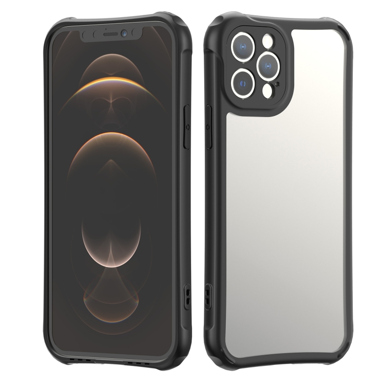 

LESUDESIGN Series Frosted Acrylic Anti-fall Protective Case For iPhone 12(Black)