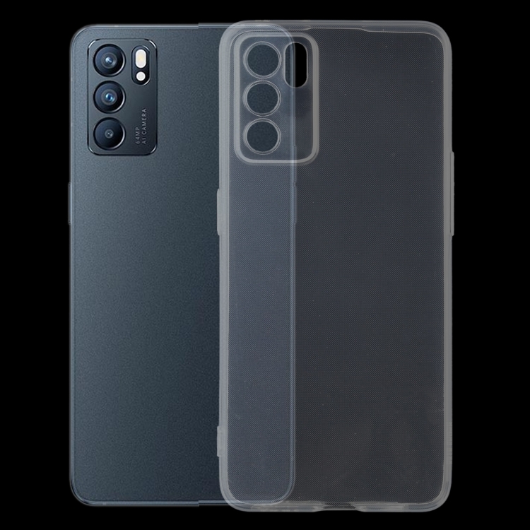 

For OPPO Reno6 5G 0.75mm Ultra-thin Transparent TPU Soft Protective Case