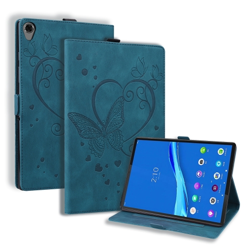 

For Lenovo Tab M8(HD) / M8(FHD) TB-8505F Love Butterfly Pattern Horizontal Flip Leather Case with Holder(Blue)