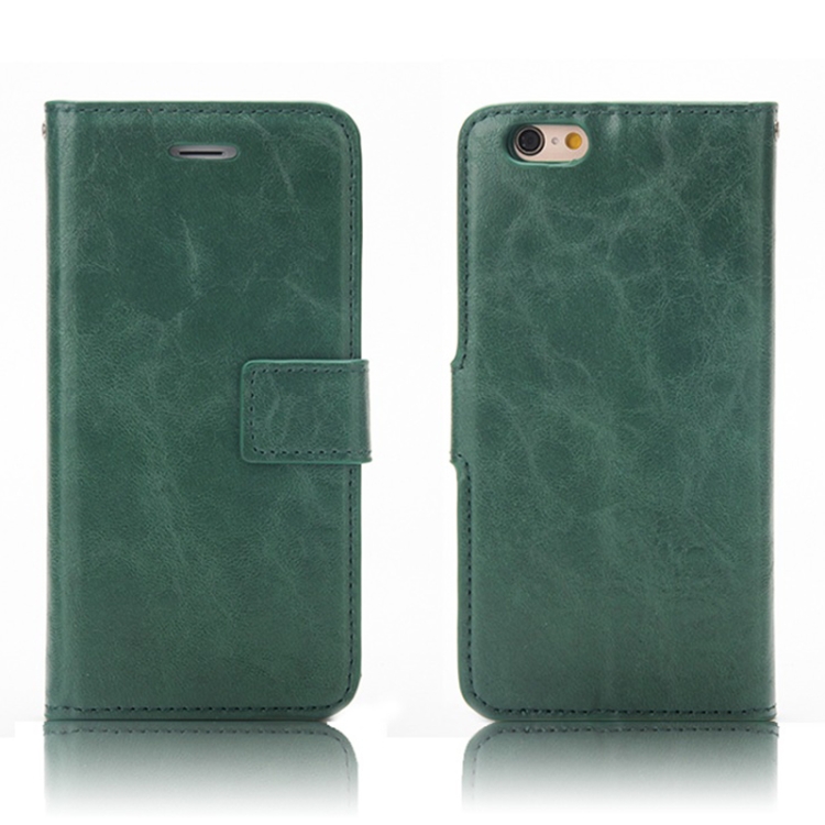 

Crazy Horse Texture Detachable Magnetic Back Cover Horizontal Flip Leather Case with Holder & Card Slots & Photo Frame & Wallet For iPhone 6 / 6s(Green)