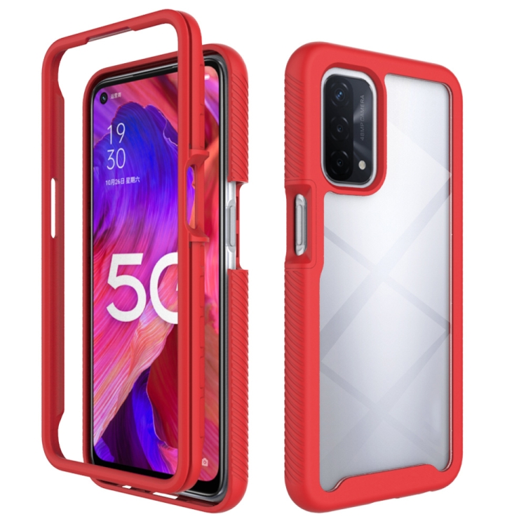 

For OnePlus Nord N200 5G Starry Sky Solid Color Series Shockproof PC + TPU Protective Case(Red)