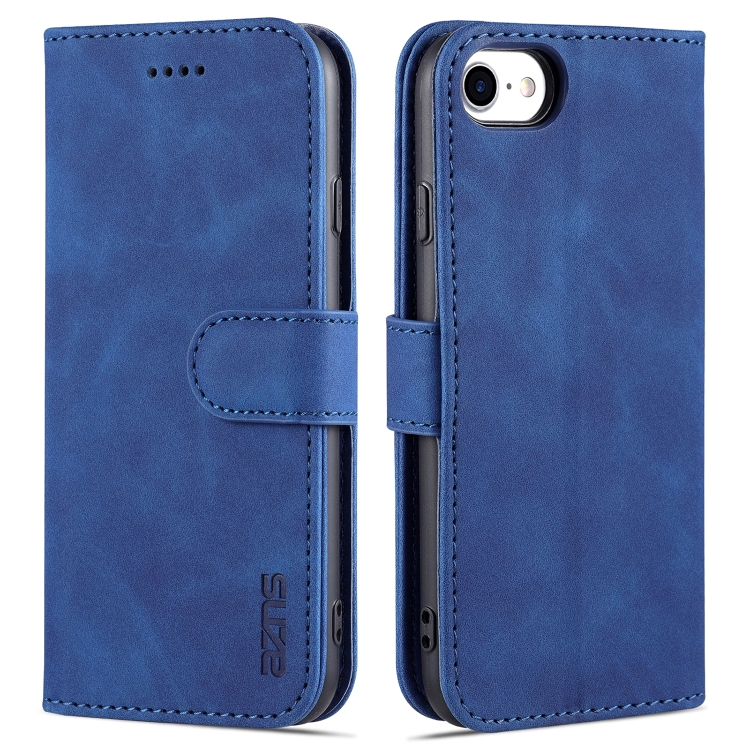 

AZNS Skin Feel Calf Texture Horizontal Flip Leather Case with Card Slots & Holder & Wallet For iPhone 6(Blue)