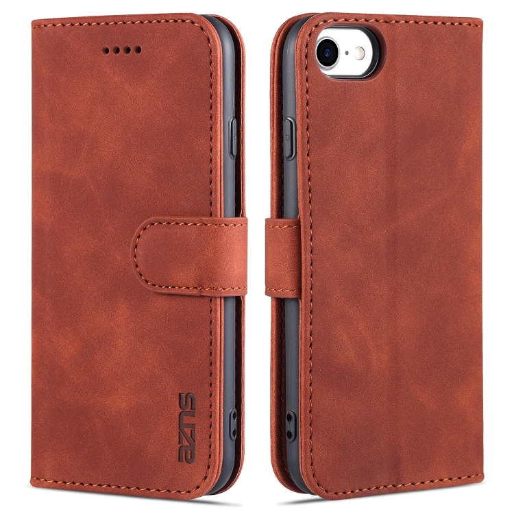 

AZNS Skin Feel Calf Texture Horizontal Flip Leather Case with Card Slots & Holder & Wallet For iPhone 6(Brown)