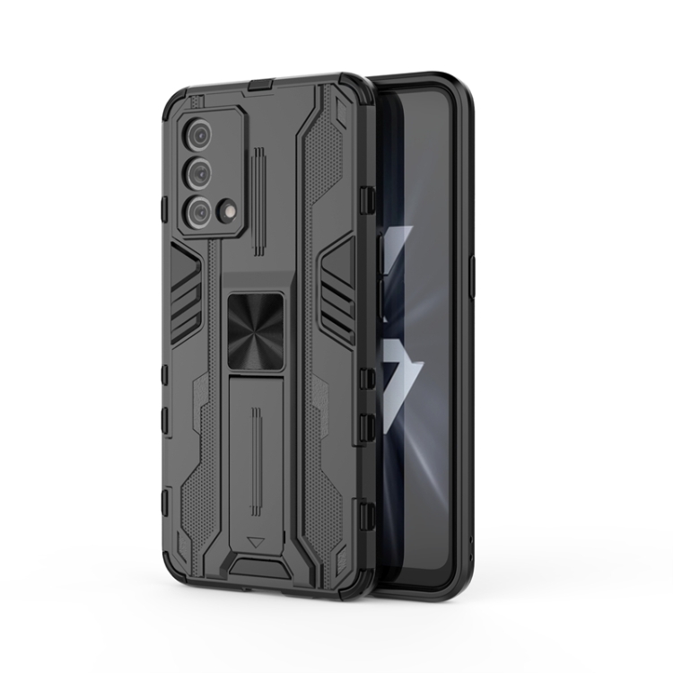 

For OPPO K9 Supersonic PC + TPU Shock-proof Protective Case with Holder(Black)