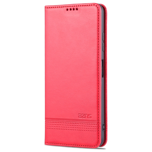 

For Samsung Galaxy A22 5G AZNS Magnetic Calf Texture Horizontal Flip Leather Case with Card Slots & Holder & Wallet(Red)