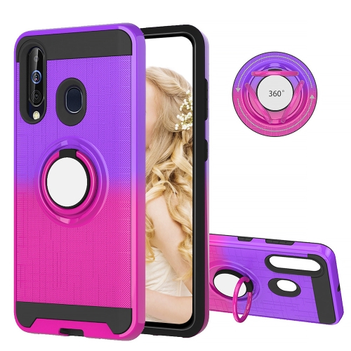 

For Galaxy M40 / A60 2 In 1 PC + TPU Protective Case with 360 Degrees Rotate Ring Holder(Rose Red)