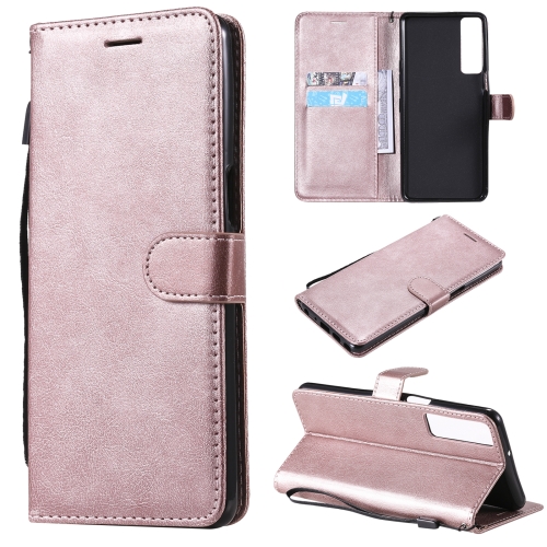

For LG Stylo 7 5G / 4G Solid Color Horizontal Flip Protective Leather Case with Holder & Card Slots & Wallet & Photo Frame & Lanyard(Rose Gold)