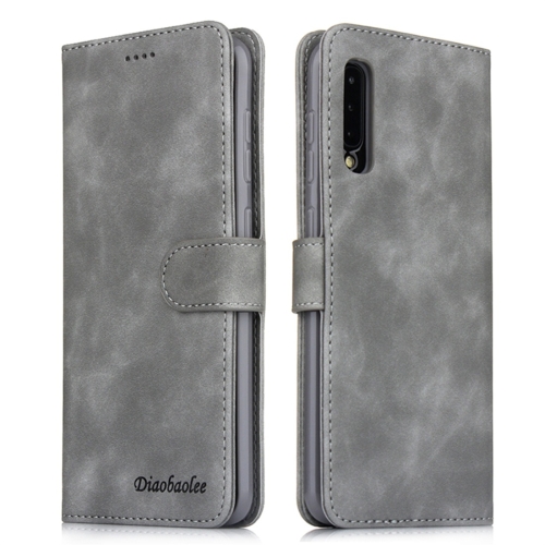 

For Galaxy A30s / A50s Diaobaolee Pure Fresh Texture Horizontal Flip Leather Case, with Holder & Card Slot & Wallet & Photo Frame(Grey)