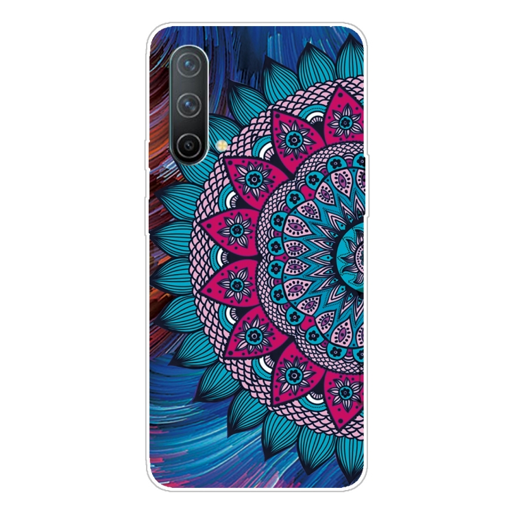 

For OnePlus Nord CE 5G Colored Drawing Pattern High Transparent TPU Protective Case(Oil Painting Flowers)