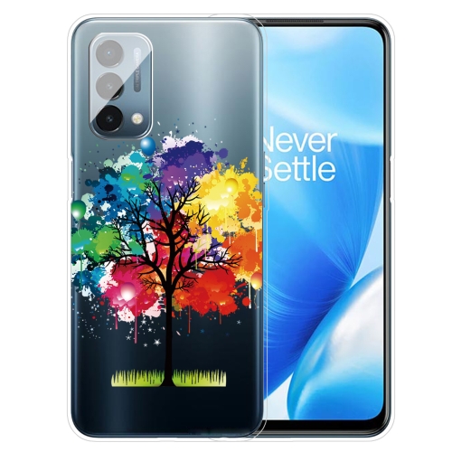 

For OnePlus Nord N200 5G Painted Pattern High Transparent TPU Protective Case(Oil Painting Tree)