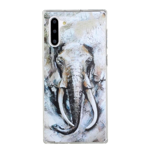 

For Samsung Galaxy Note10 Oil Painting Pattern TPU Shockproof Case(Elephant)