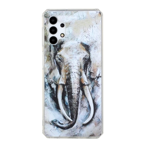 

For Samsung Galaxy Note10+ Oil Painting Pattern TPU Shockproof Case(Elephant)