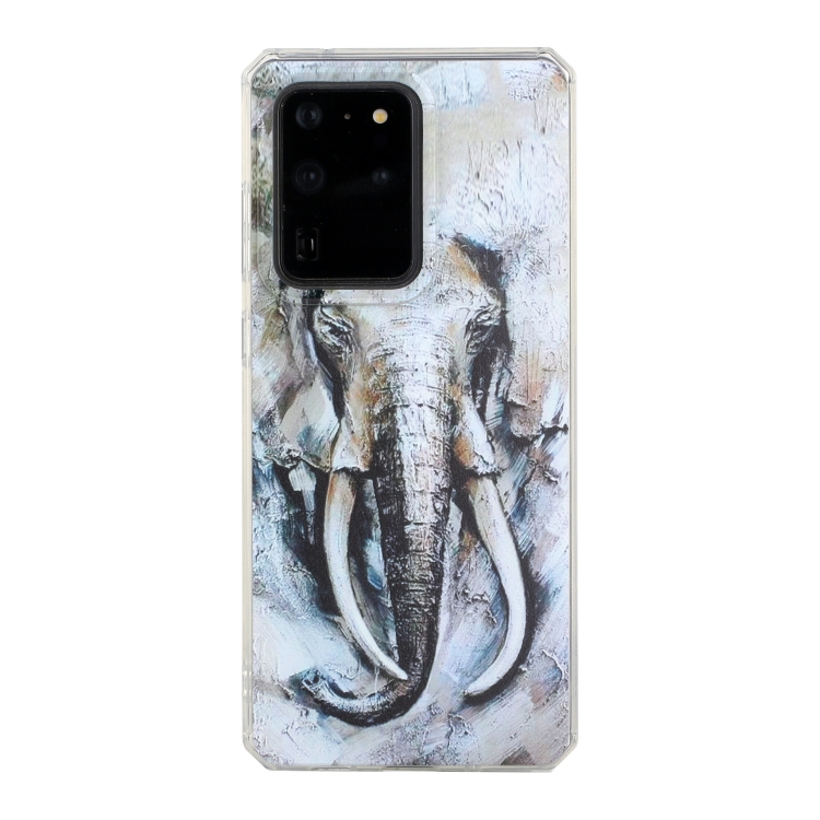

For Samsung Galaxy S20 Ultra Oil Painting Pattern TPU Shockproof Case(Elephant)