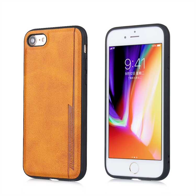 

For iPhone 7 / 8 Diaobaolee Shockproof PU + TPU Protective Case(Yellow)