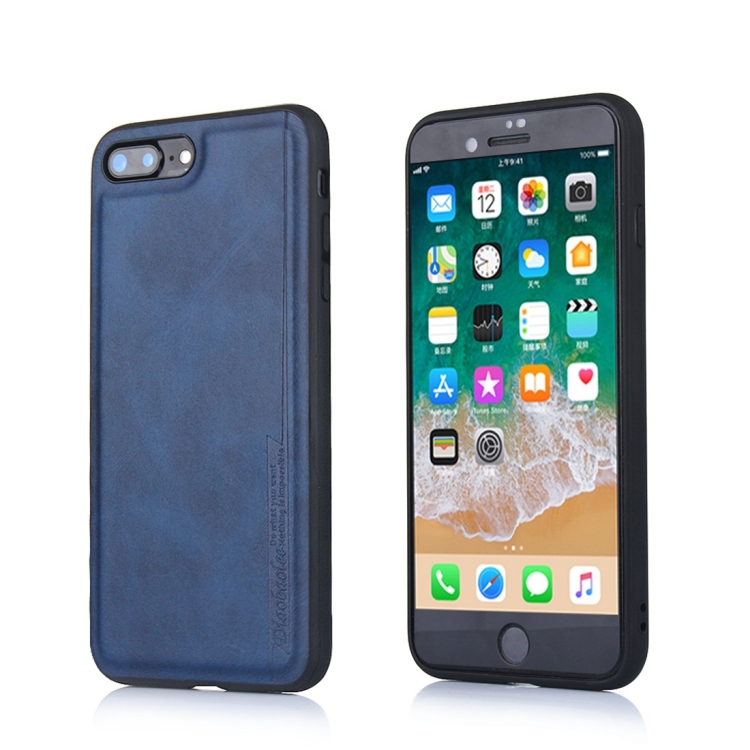 

For iPhone 7 Plus / 8 Plus Diaobaolee Shockproof PU + TPU Protective Case(Blue)