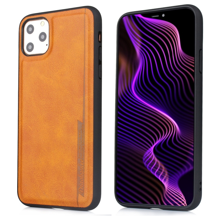 

For iPhone 11 Pro Max Diaobaolee Shockproof PU + TPU Protective Case(Yellow)