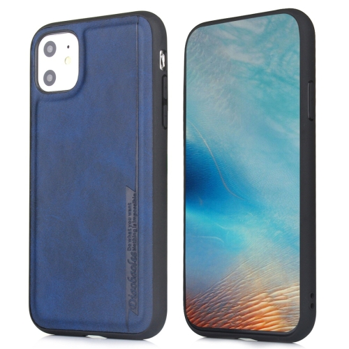 

For iPhone 11 Diaobaolee Shockproof PU + TPU Protective Case(Blue)