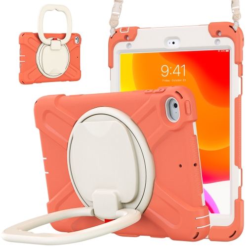 

Pure Color Silicone + PC Protective Case with Holder & Shoulder Strap For iPad mini 5 / 4(Coral Orange)