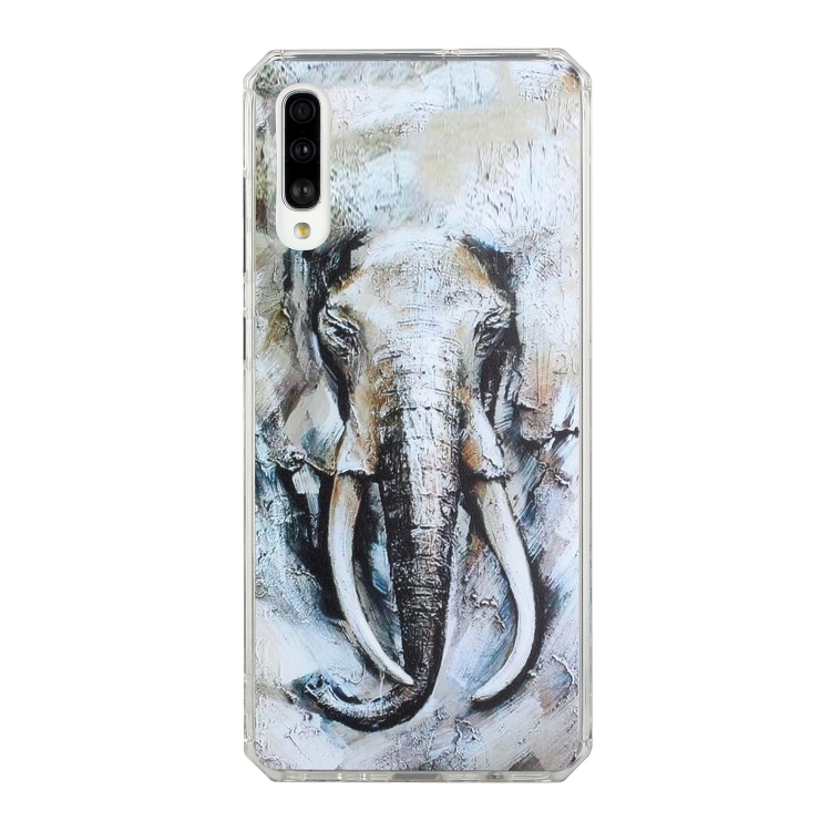 

For Samsung Galaxy A70 Oil Painting Pattern TPU Shockproof Case(Elephant)