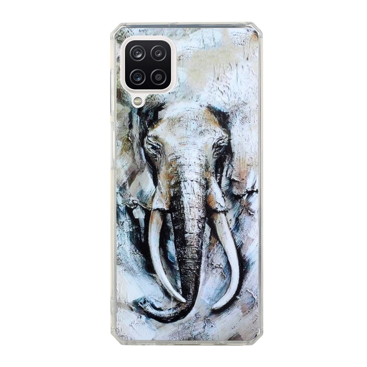 

For Samsung Galaxy M62 Oil Painting Pattern TPU Shockproof Case(Elephant)