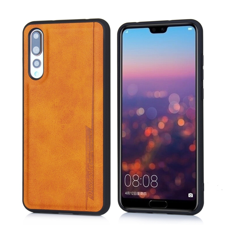 

For Huawei P20 Pro Diaobaolee Shockproof PU + TPU Protective Case(Yellow)