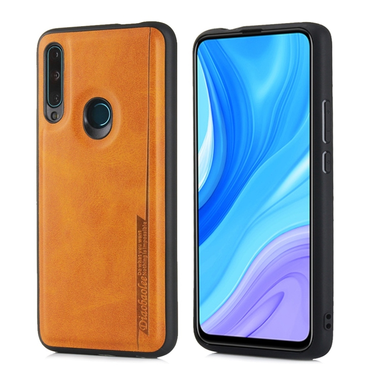 

For Huawei Enjoy 10 Plus Diaobaolee Shockproof PU + TPU Protective Case(Yellow)