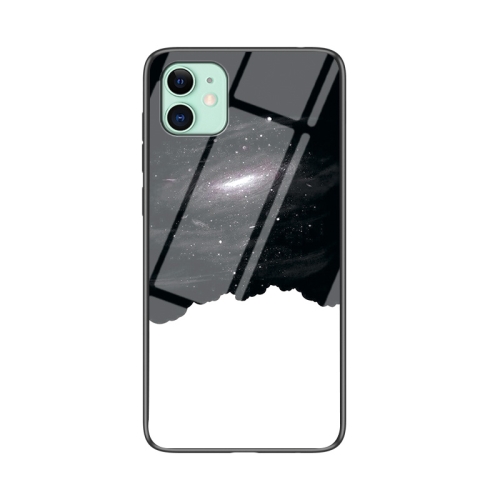 

Starry Sky Painted Tempered Glass TPU Shockproof Protective Case For iPhone 11(Universe Starry Sky)