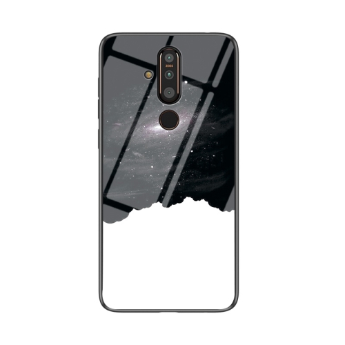 

For Nokia X71 Starry Sky Painted Tempered Glass TPU Shockproof Protective Case(Universe Starry Sky)