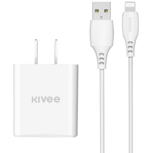 

KIVEE KV-AC03D 5V 2.1A USB Travel Charger Power Adapter + USB to 8PIN Cable Set