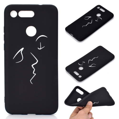 

For Huawei Honor View 20 Shockproof Stick Figure Pattern Soft TPU Protective Case(Kiss)