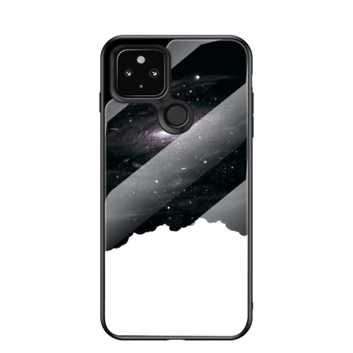 

For Google Pixel 4a 5G Starry Sky Painted Tempered Glass TPU Shockproof Protective Case(Cosmic Starry Sky)