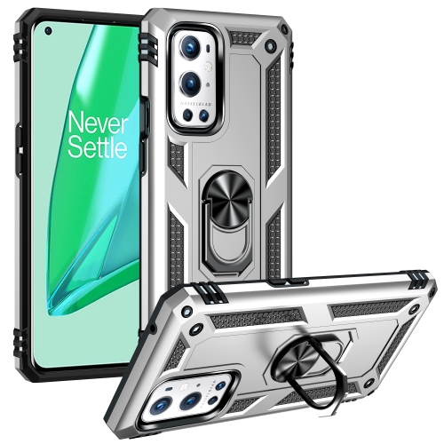 

For OnePlus 9 Pro Shockproof TPU + PC Protective Case with 360 Degree Rotating Holder(Silver)