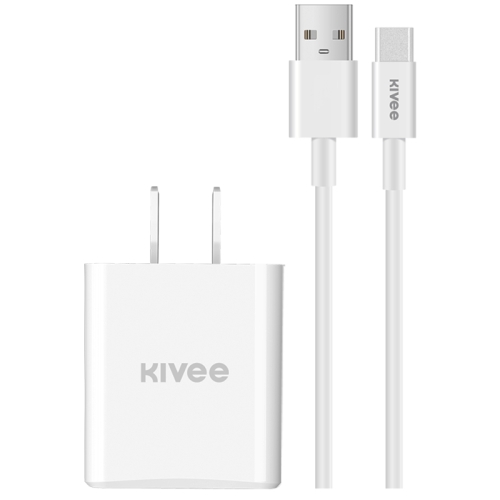

KIVEE KV-AC20 5A USB Travel Charger Power Adapter + USB to USB-C / Type-C Cable Set