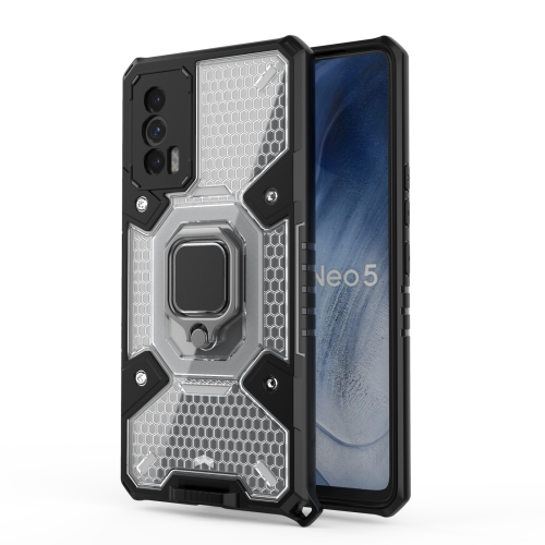 

For vivo iQOO Neo5 Space PC+TPU Ring Holder Protective Case(Grey)