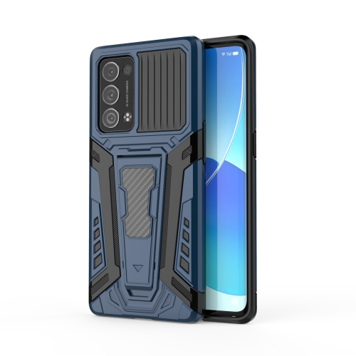 

For OPPO Reno6 Pro+ 5G War Chariot Series Armor All-inclusive Shockproof PC + TPU Protective Case with Invisible Holder(Blue)