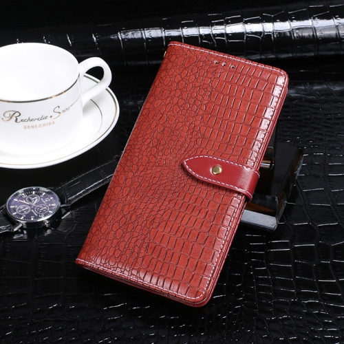 

For OPPO Realme C11 (2021) idewei Crocodile Texture Horizontal Flip Leather Case with Holder & Card Slots & Wallet(Red)