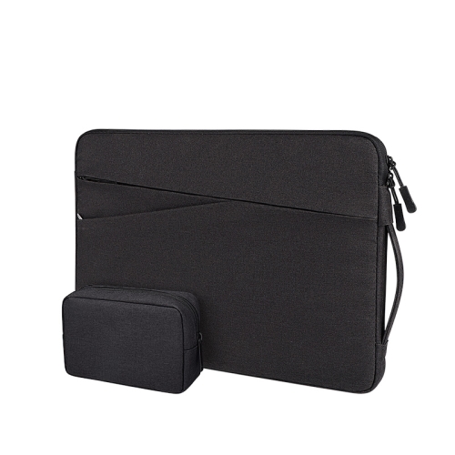 

ND01DS Polyester Notebook Laptop Liner Bag with Small Bag, Size:14.1-15.4 inch(Black)