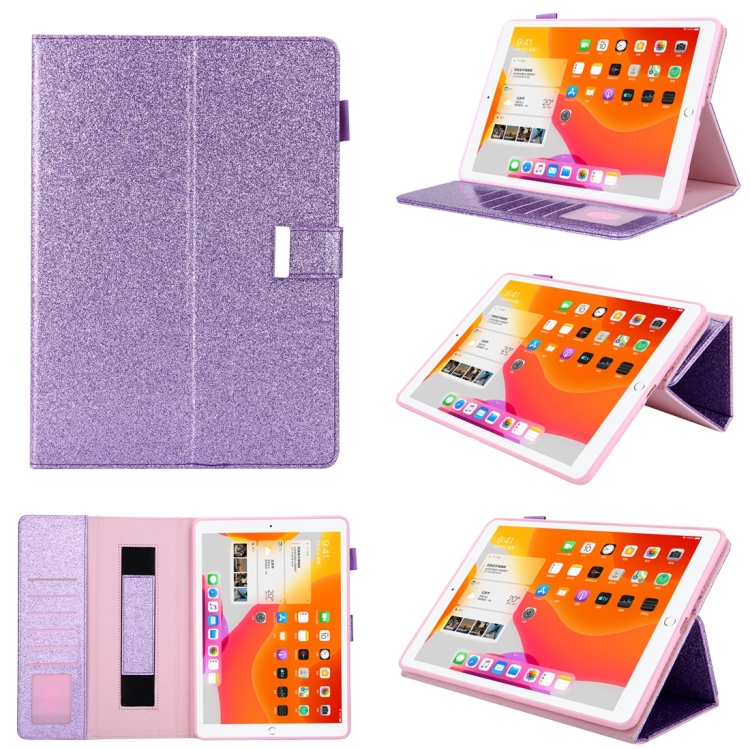 

For iPad Pro 10.5 inch / iPad 10.2 Business Style Horizontal Flip Leather Case with Holder & Card Slot & Photo Frame & Wallet & Hand Strap & Sleep / Wake-up Function(Purple)
