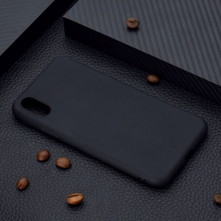 

For iPhone XS / X Candy Color TPU Case(Black)