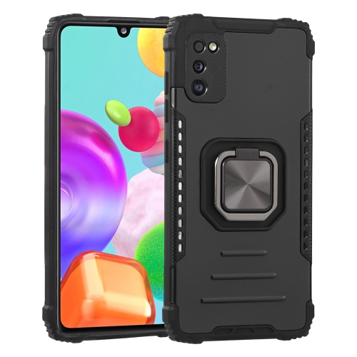 

For Samsung Galaxy M31 / M21 / M30s Fierce Warrior Series Armor All-inclusive Shockproof Aluminum Alloy + TPU Protective Case with Ring Holder(Black)