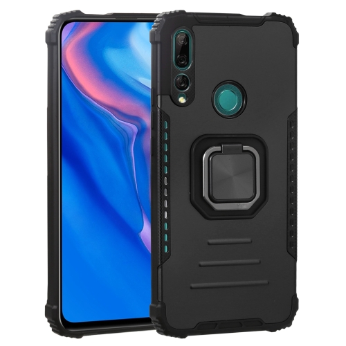 

For Huawei Y9 Prime (2019) Fierce Warrior Series Armor All-inclusive Shockproof Aluminum Alloy + TPU Protective Case with Ring Holder(Black)