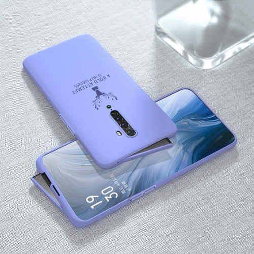 

For OPPO Reno2 Elk Pattern Ultra-thin TPU Soft Case with Magnetic Liftable Cap(Lavender Purple)