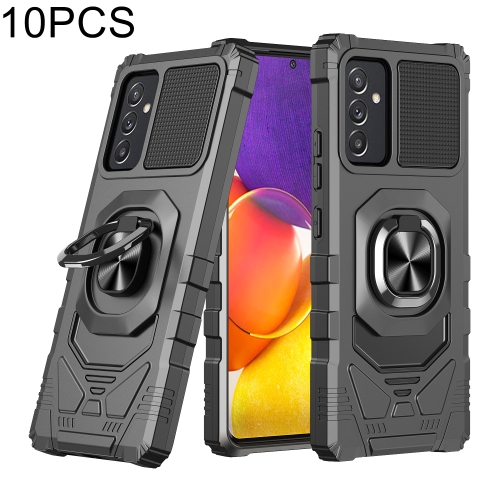 

For Samsung Galaxy Quantum 2 / A82 5G 10 PCS Union Armor Magnetic PC + TPU Shockproof Case with 360 Degree Rotation Ring Holder(Black)