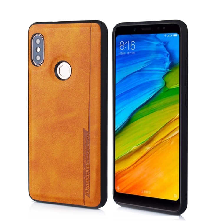 

For Xiaomi Redmi Note 5 Pro Diaobaolee Shockproof PU + TPU Protective Case(Yellow)