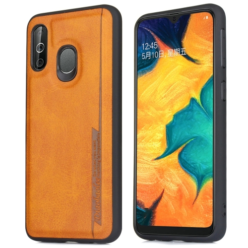 

For Galaxy A40 Diaobaolee Shockproof PU + TPU Protective Case(Yellow)